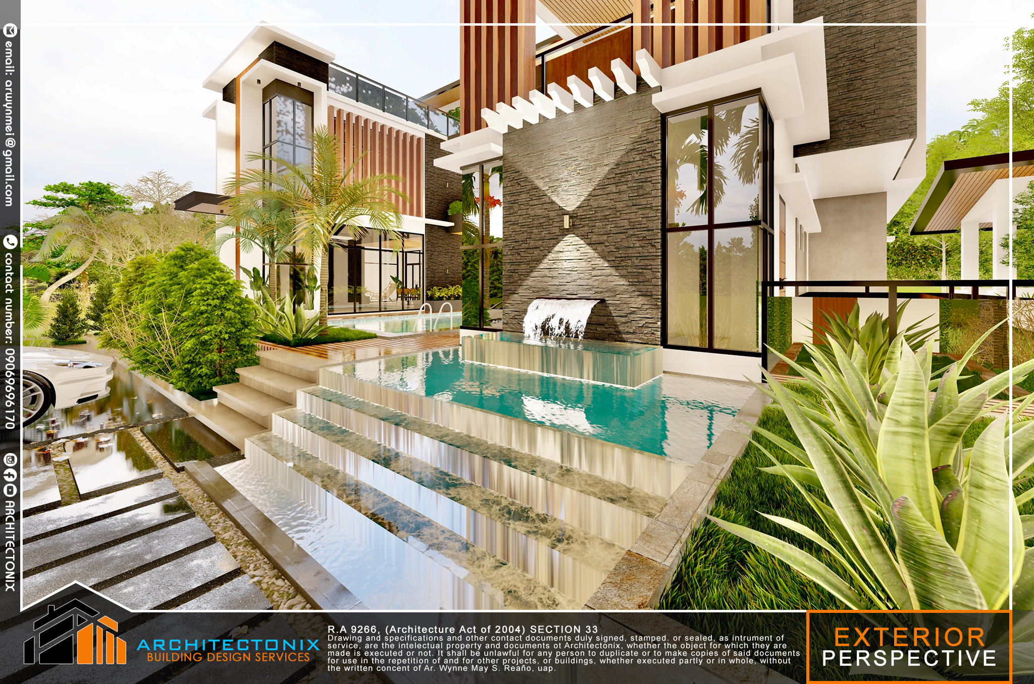 Modern Luxury 2-Storey House with Roof Deck