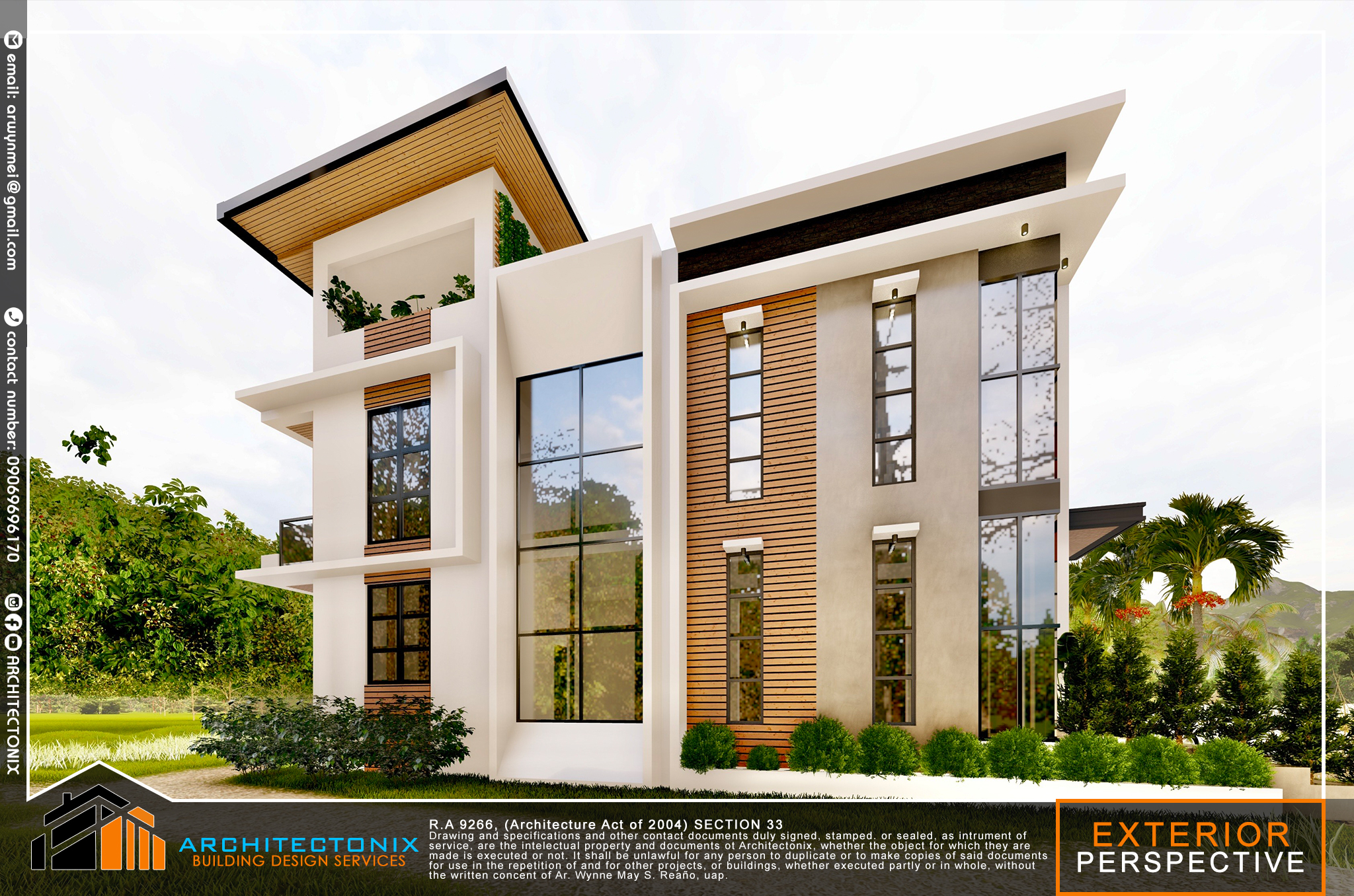 Modern Luxury 2-Storey House with Roof Deck