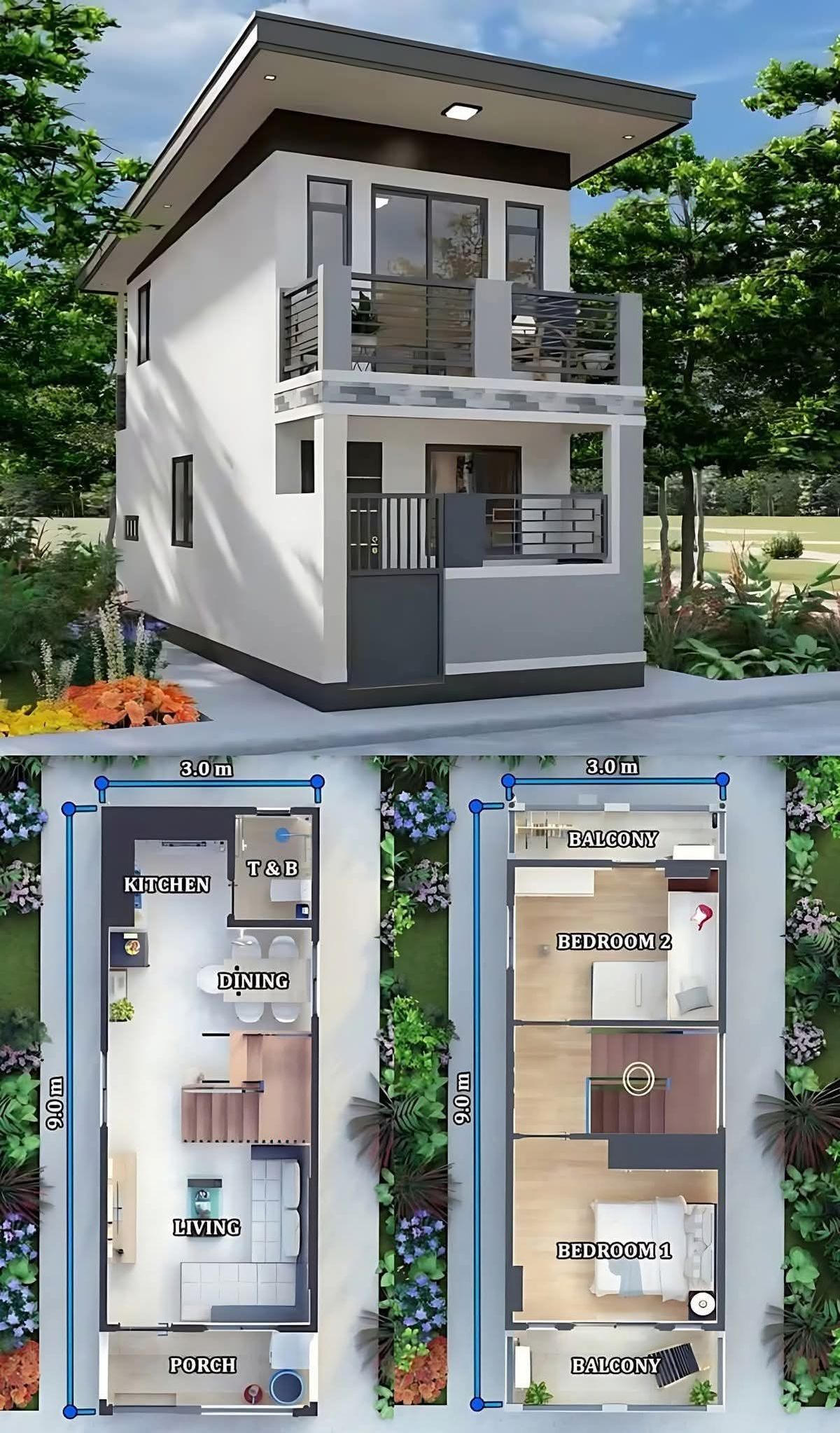 Princess Vivi Two Storey House Design with Gate